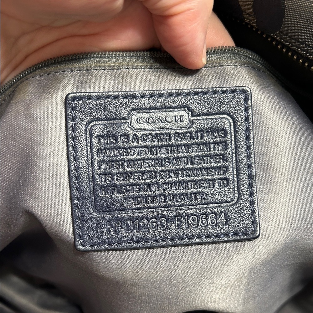 Coach D1260-F19664 Blue and Gray Tote Bag - Picture 10 of 12